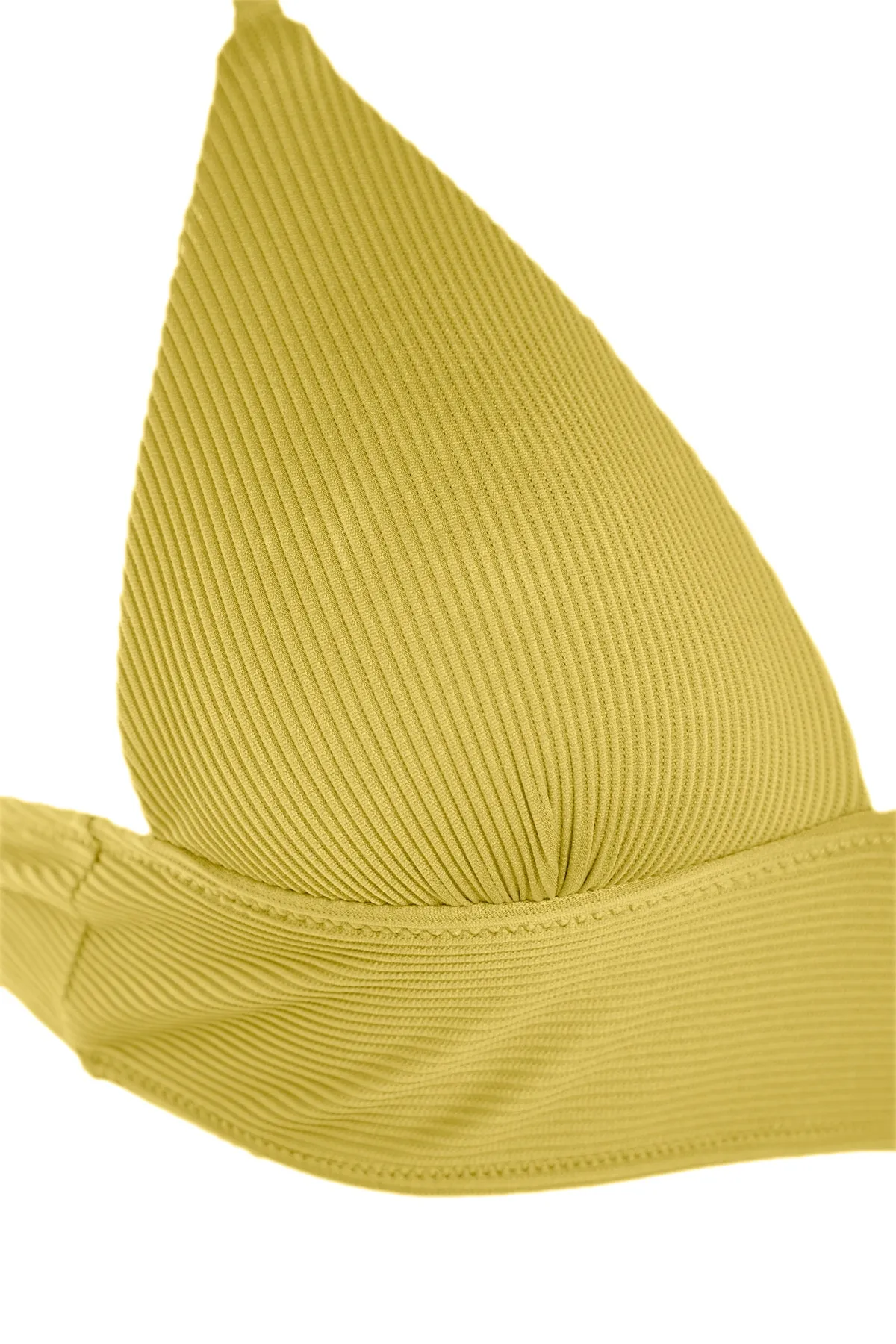Trendyol Collection  Grünes Dreieck-Push-Up-Bikinioberteil mit Struktur TBESS21BU0010