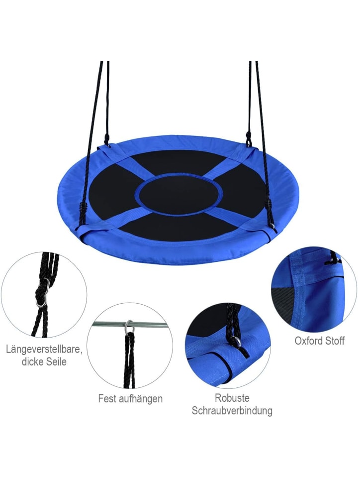 COSTWAY Nestschaukel φ100cm in Blau günstig kaufen onesize
