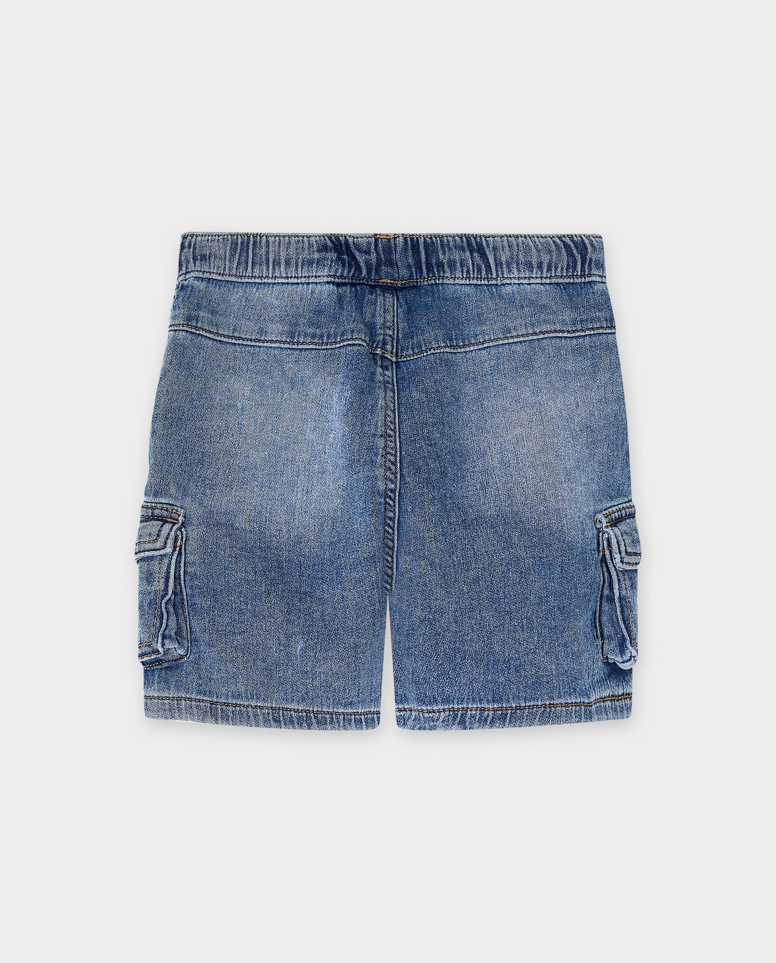Pantaloni scurți Minymo Jeans cu aspect spălat, albastru închis