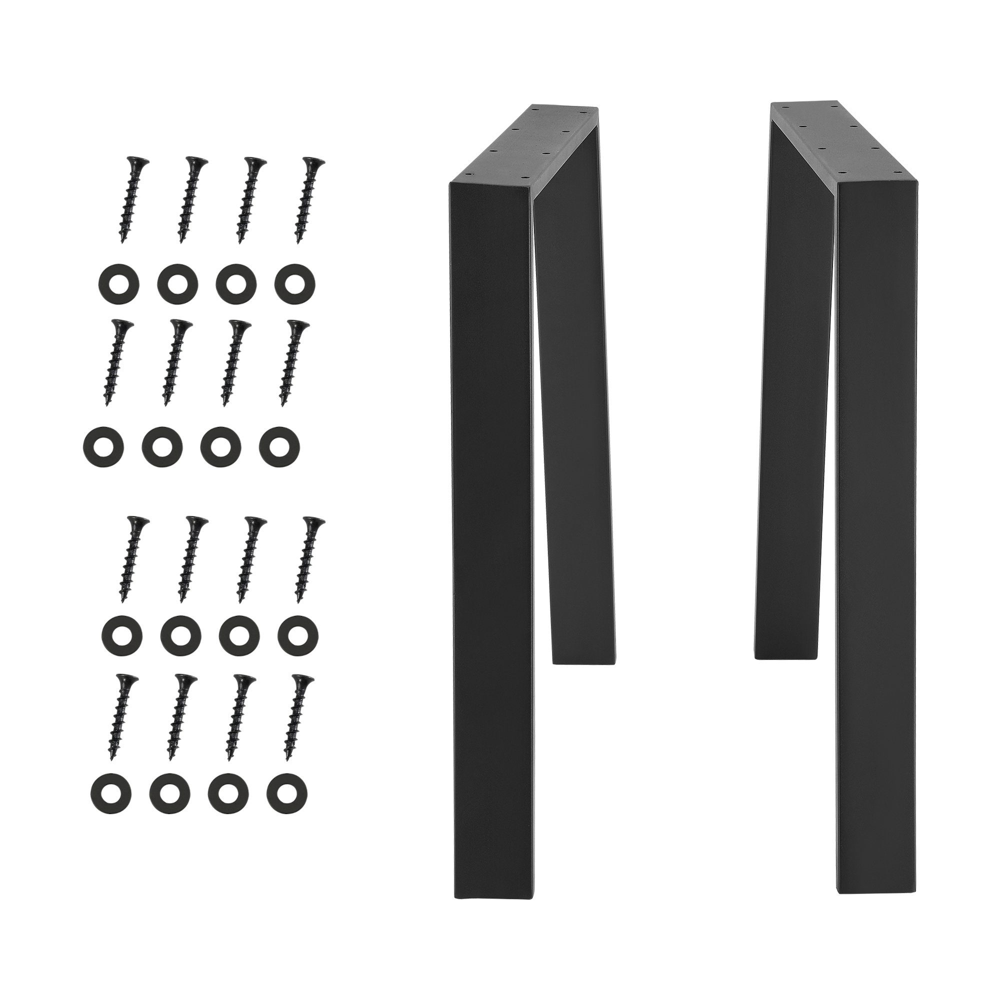 en.casa Tischgestell, Kraftisried 2er Set Tischbein DIY Tischkufen 55/70x72cm Schwarz