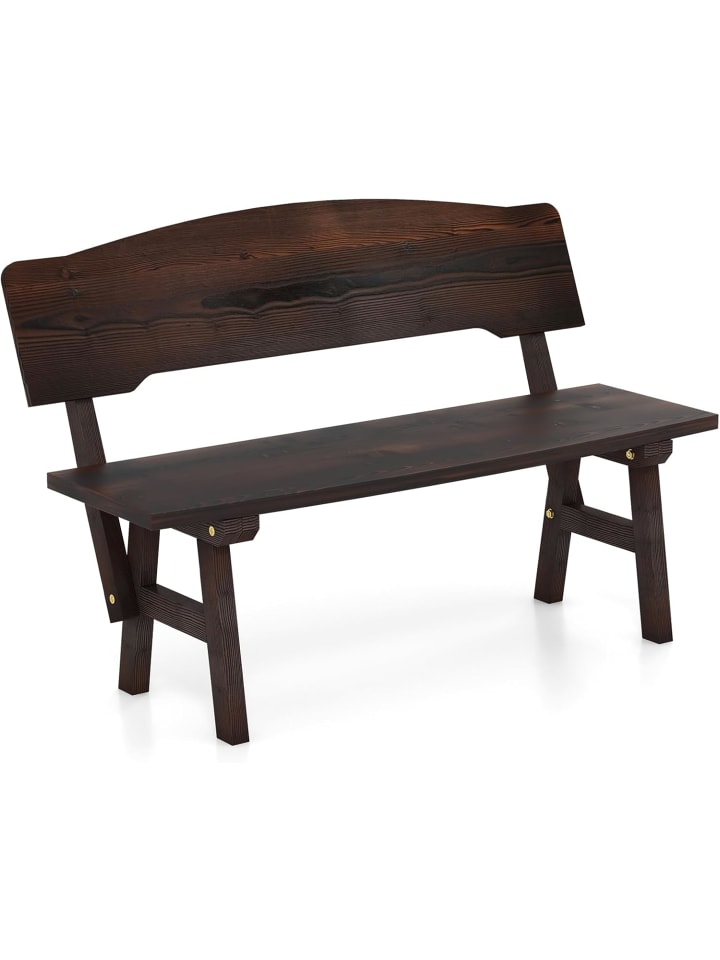 COSTWAY Gartenbank 120x51x78cm in Braun günstig kaufen onesize