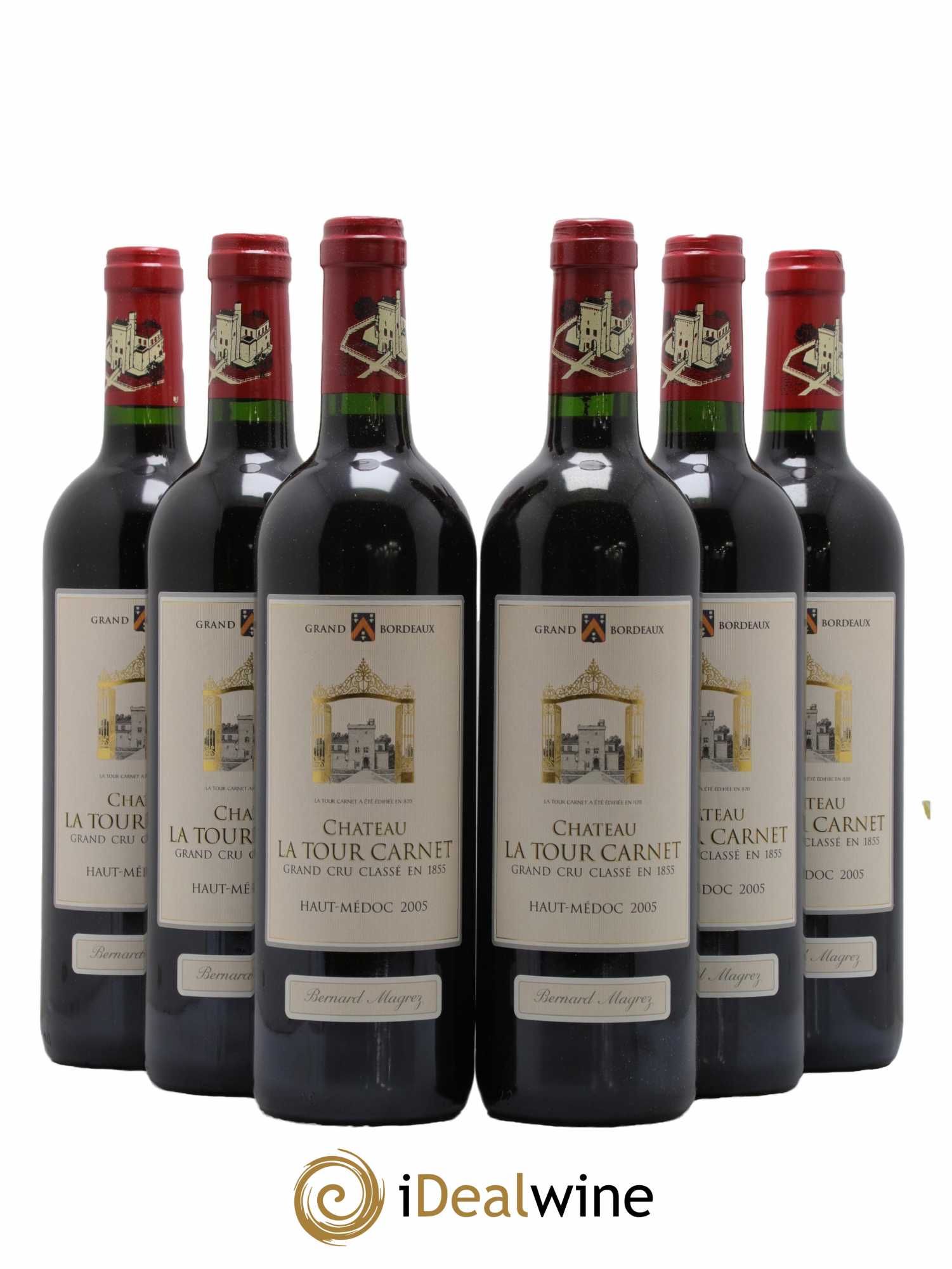 Château La Tour Carnet 4ème Grand Cru Classé  2005 - Lot de 6 Bouteilles