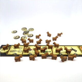 Horse Meeple Tokens for Carson City - 25 pieces
