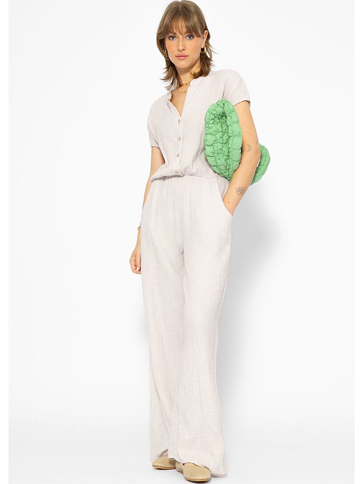 SASSYCLASSY Jumpsuit in Creme günstig kaufen
