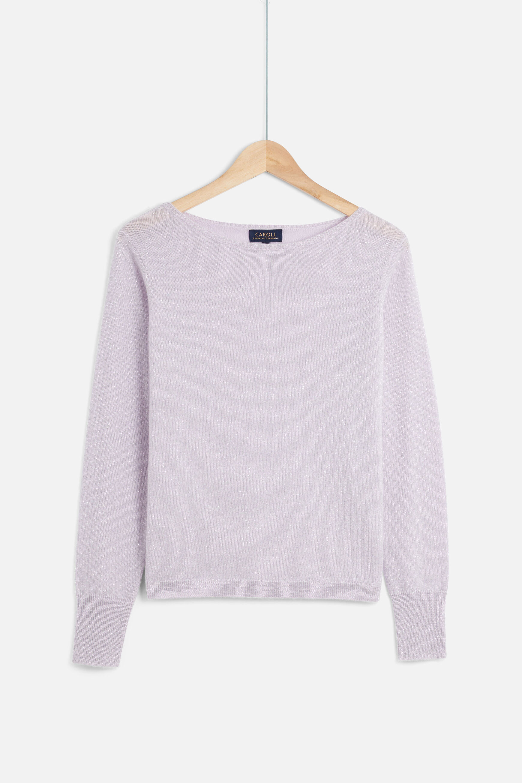 pull zofia lurex 100% cachemire parme femme