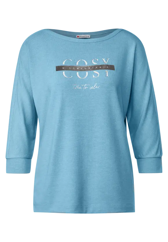Street One Shirt mit Schimmer Wording