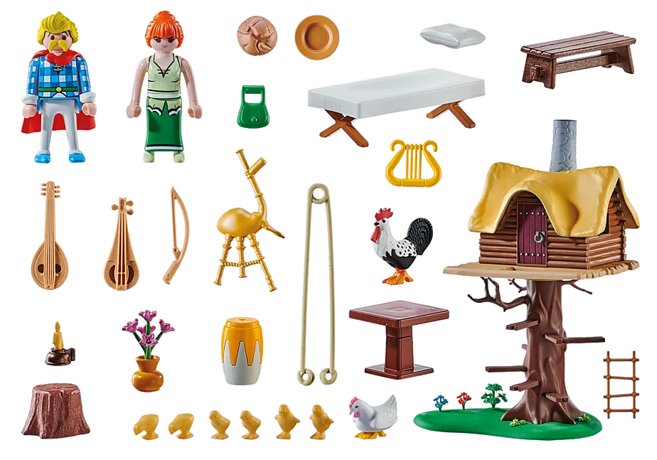 Asterix: Troubadix mit Baumhaus