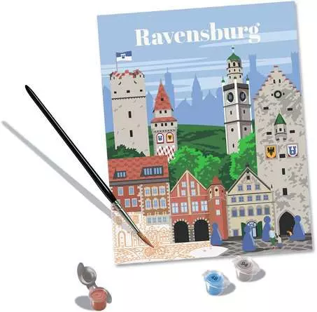 CreArt Farbenfrohes Ravensburg - Malen nach Zahlen für Erwachsene