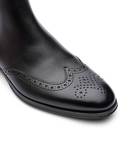 Lottusse Stiefel Aus Gebürstetem Kalbsleder In Schwarz