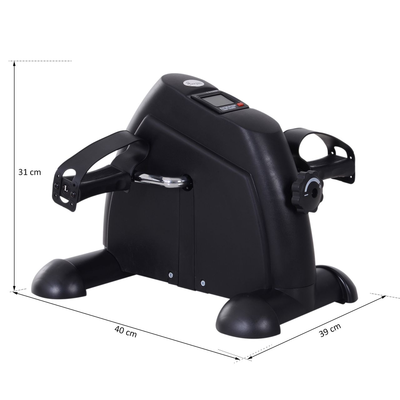 HOMCOM Heimtrainer Mini Bike Pedaltrainer Trainingsrad mit LCD-Display