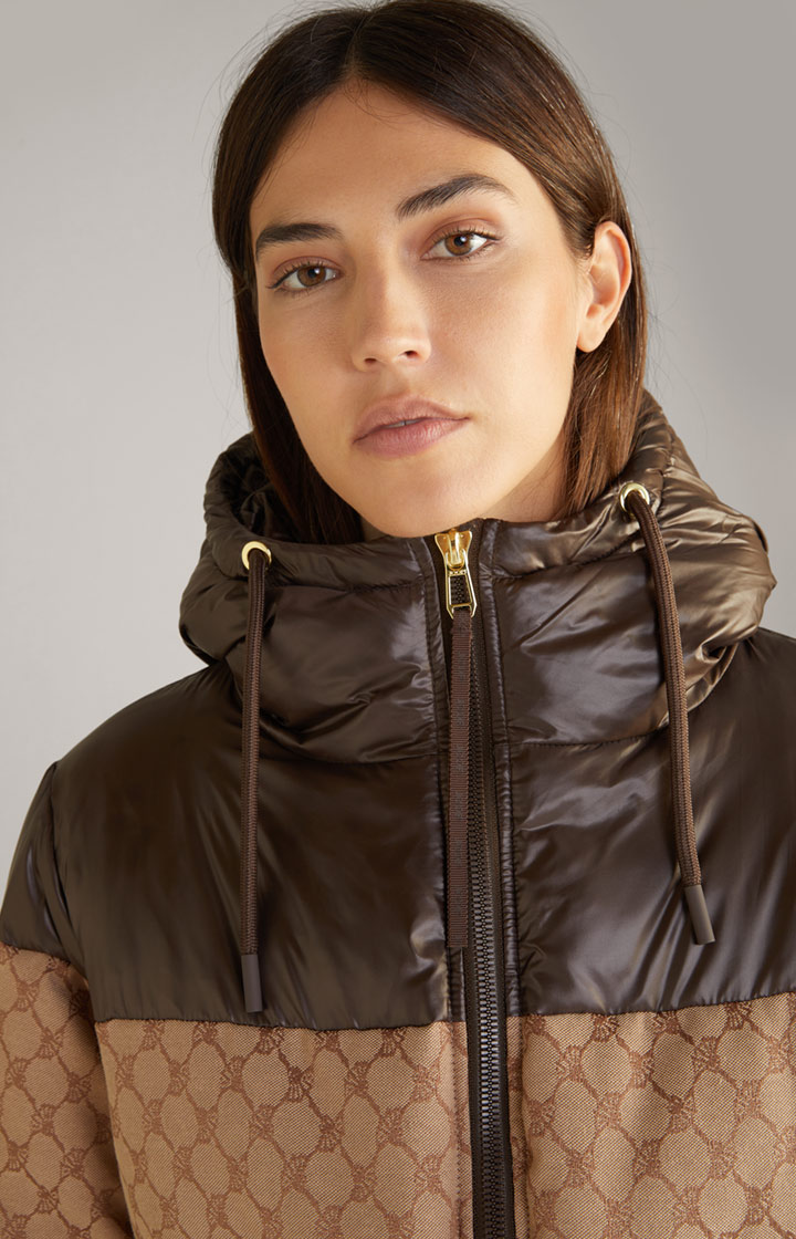 Jacquard-Jacke in Beige/Braun