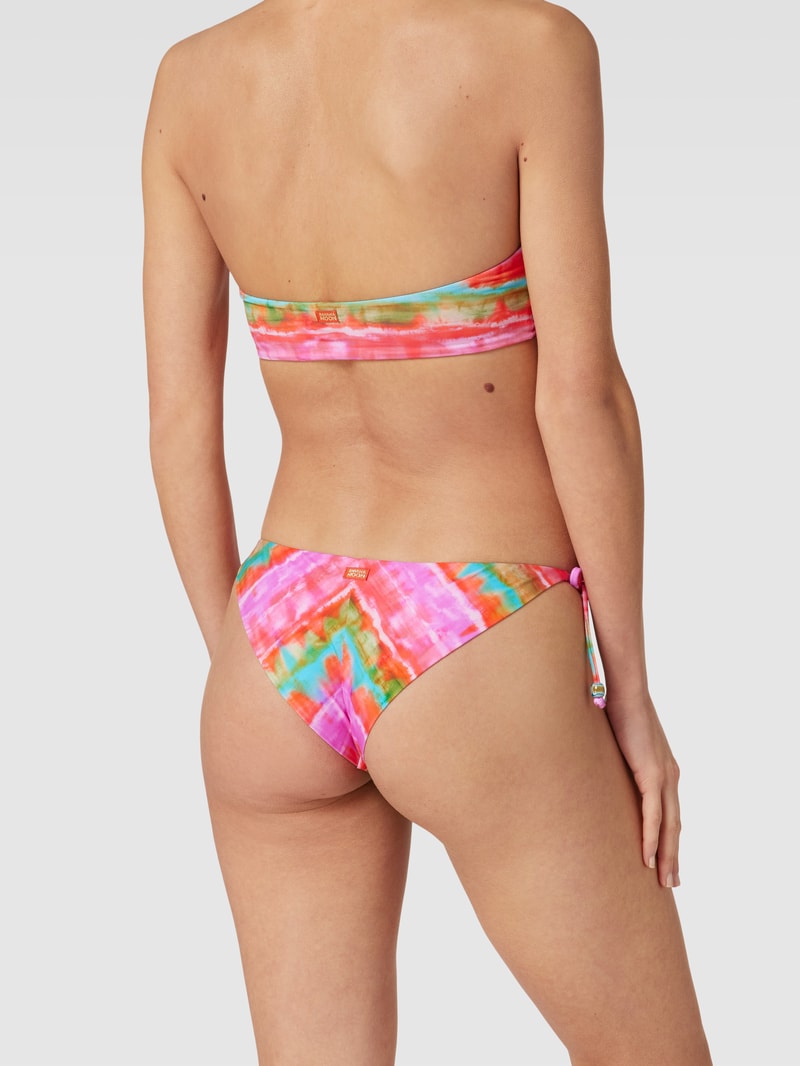Bikini-Slip mit Allover-Muster Modell 'LINA MERIDA' in neon pink