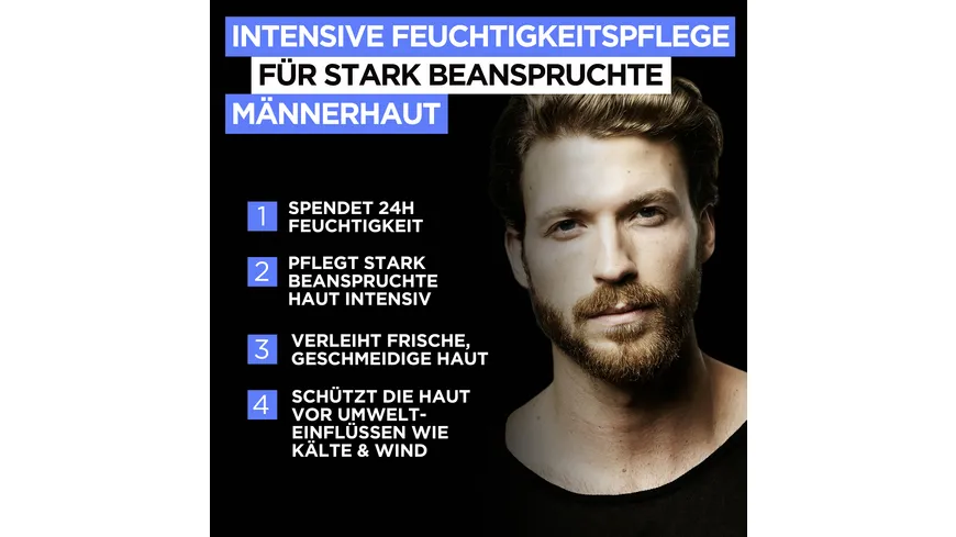 L'Oréal Paris Men Expert Hydra Intensive Gesichtspflege - Langanhaltende Feuchtigkeit und Schutz vor äußeren Einflüssen 50 ml