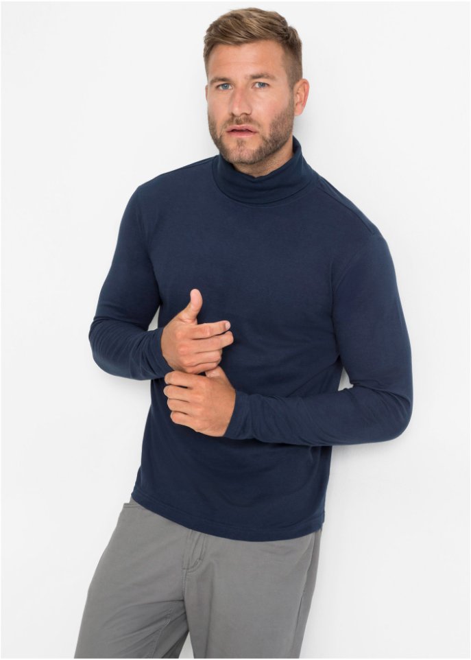 Langarmshirt mit Rollkragen