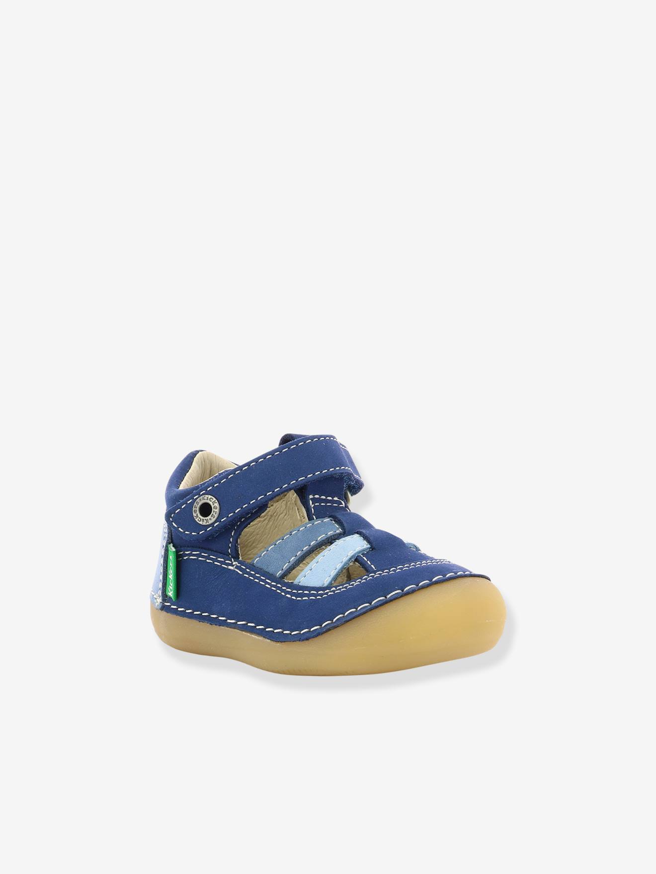 Sandales cuir bébé Sushy Originel Softers KICKERS® blanc