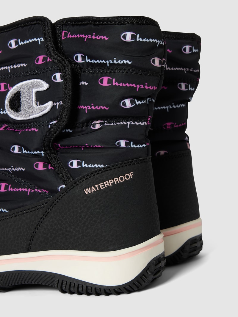 Boots mit Allover-Logo Modell 'FLAKEY' in schwarz