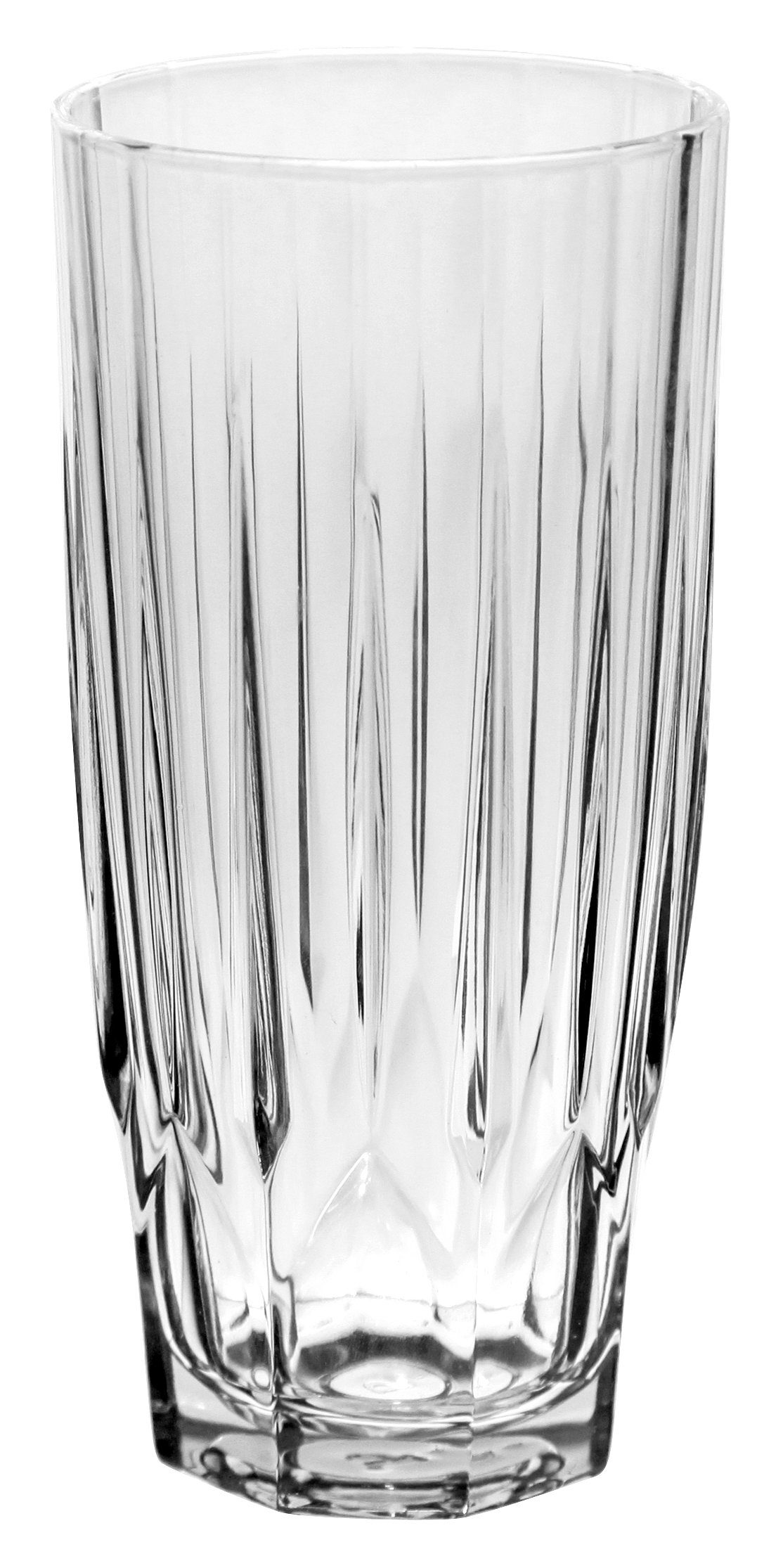 Pasabahce Gläser-Set Diamond, Glas, Longdrinkglas, Wassergläser Kristall Design 6-er Set