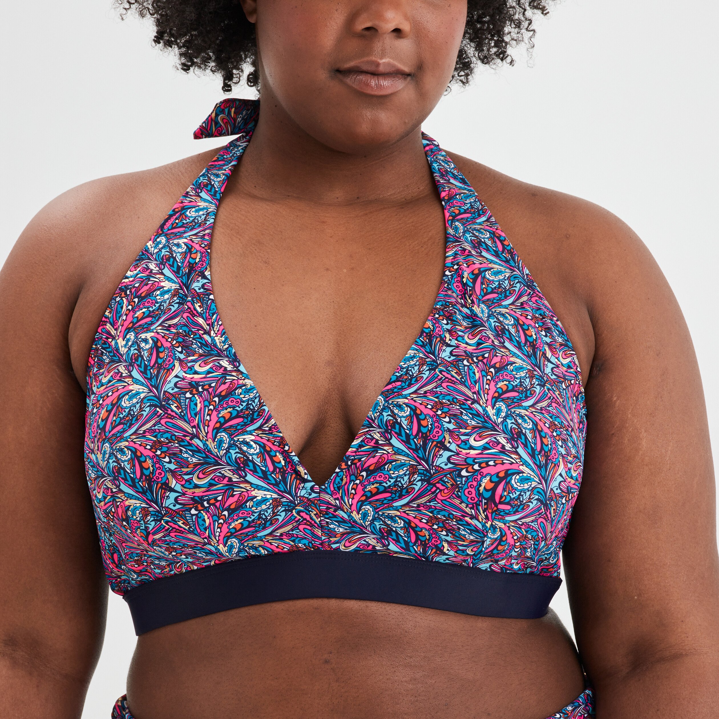 Haut de maillot de bain rose fushia femme grande taille | La Halle