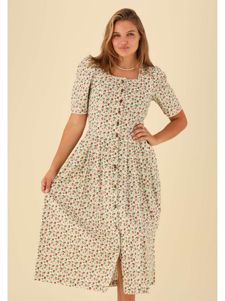 OS-Trachten Trachtenkleid Janivi in khaki/schlamm günstig kaufen