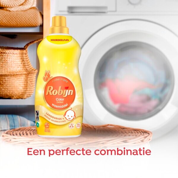 Robijn Collections Small & Powerful Zwitsal Color Liquid Detergent 2 x 1190ml, 68 washes