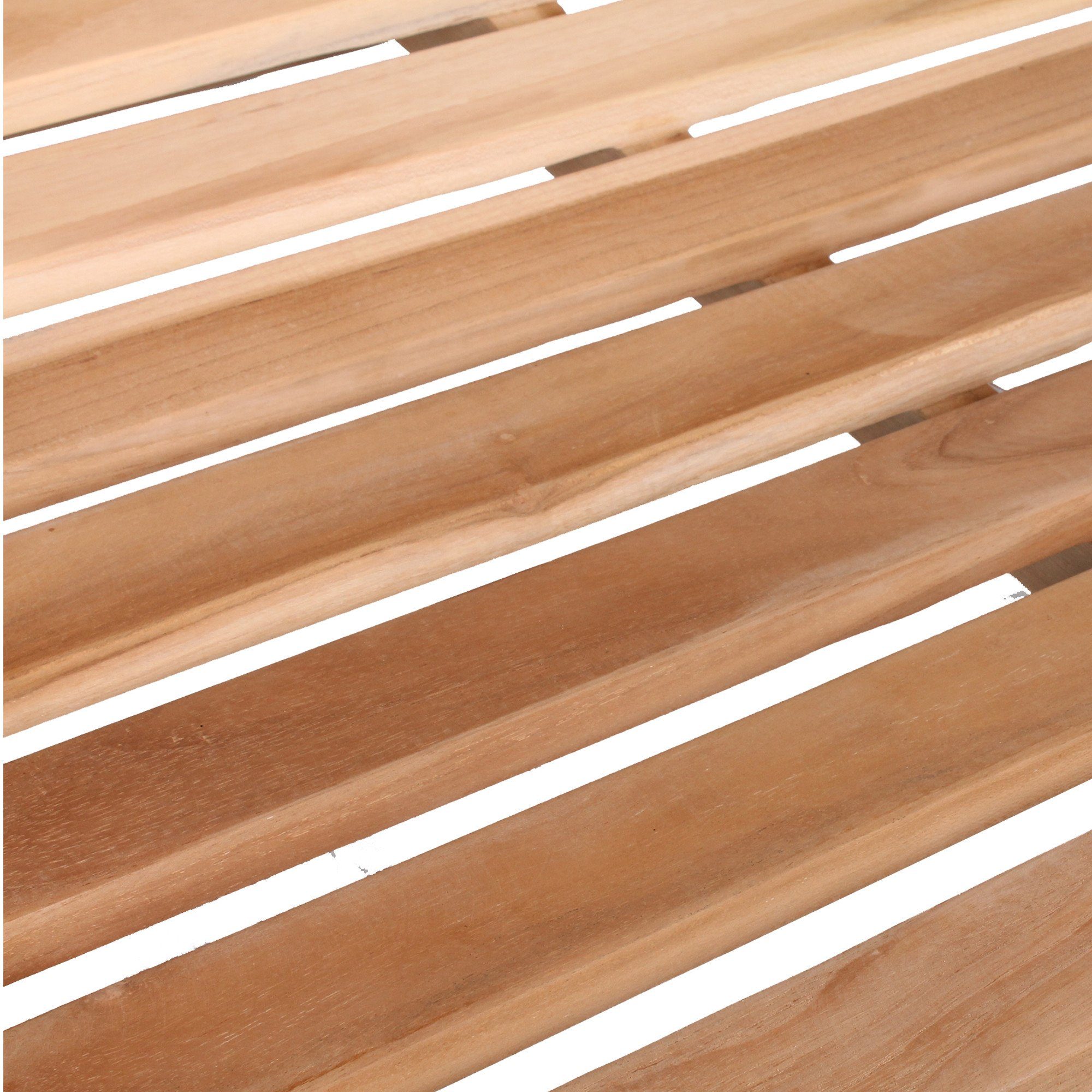 Home Feeling Gartenbank 2er Teakholz Bank ca. 100 cm Gartenbank Teakbank