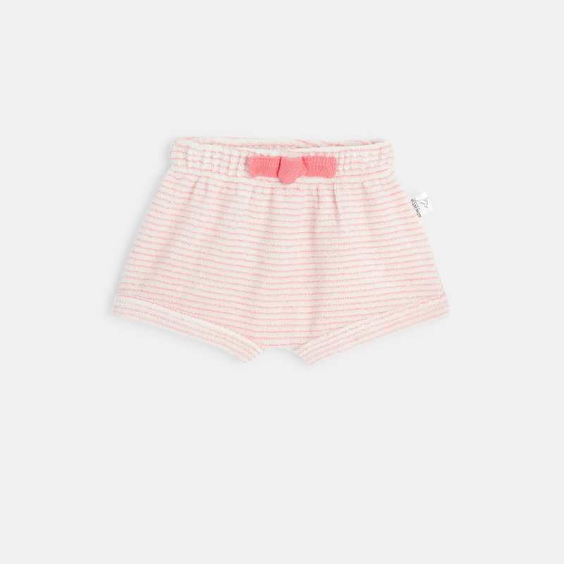Short bébé en coton éponge bio rose Absorba