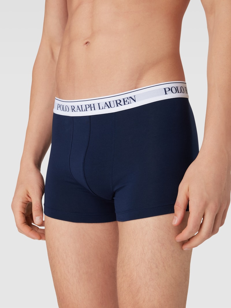 Trunks mit Logo-Bund 3er-Pack Modell 'CLASSIC' in dunkelblau
