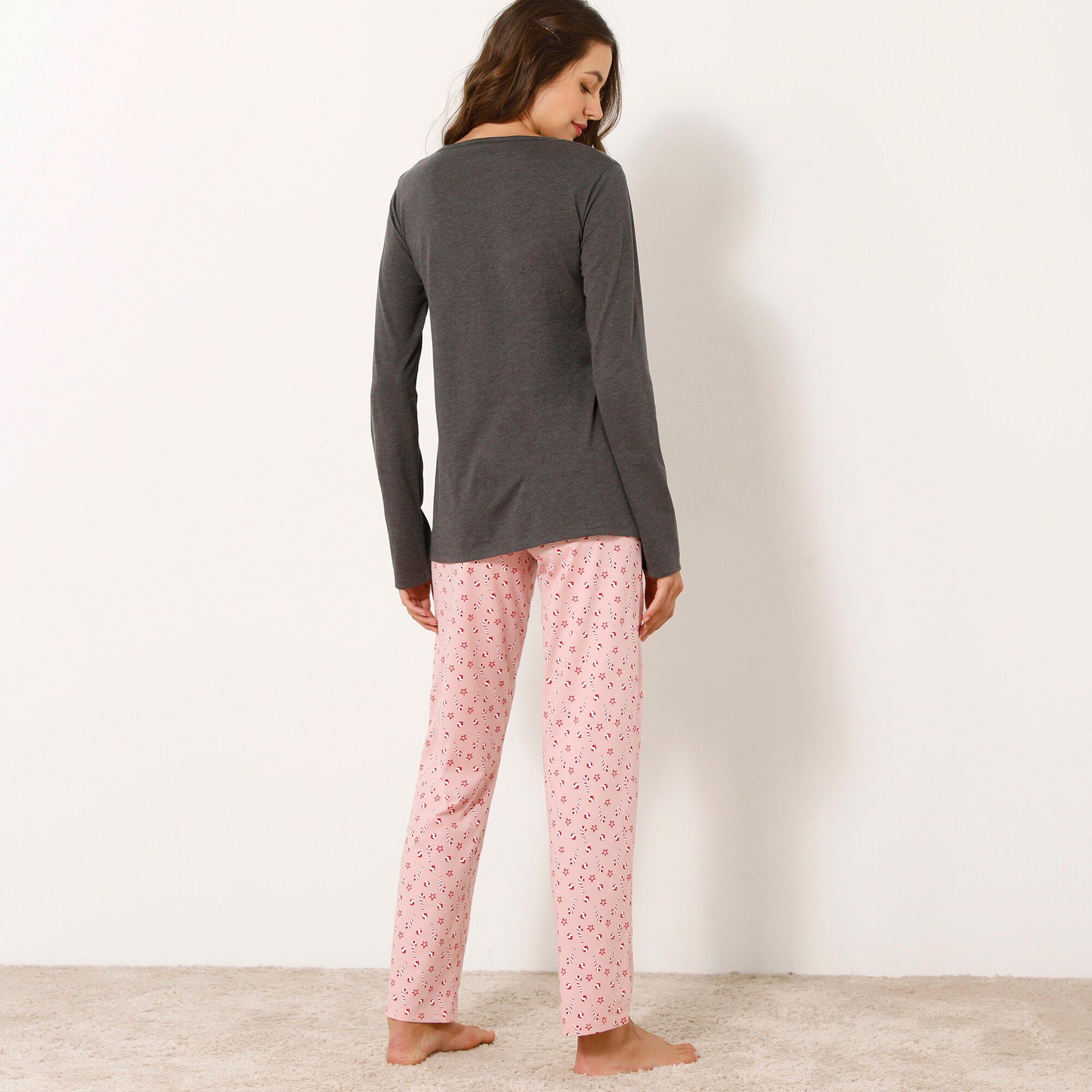 Pyjama pantalon imprimé chat