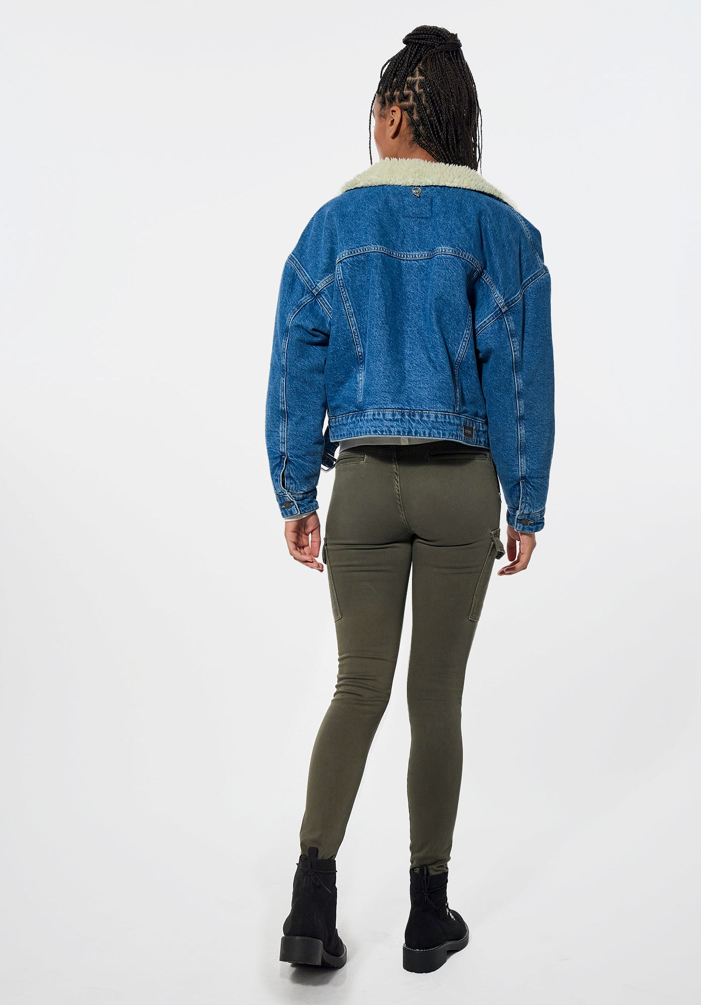 EMA    Veste en jean et sherpa Femme en 100% coton