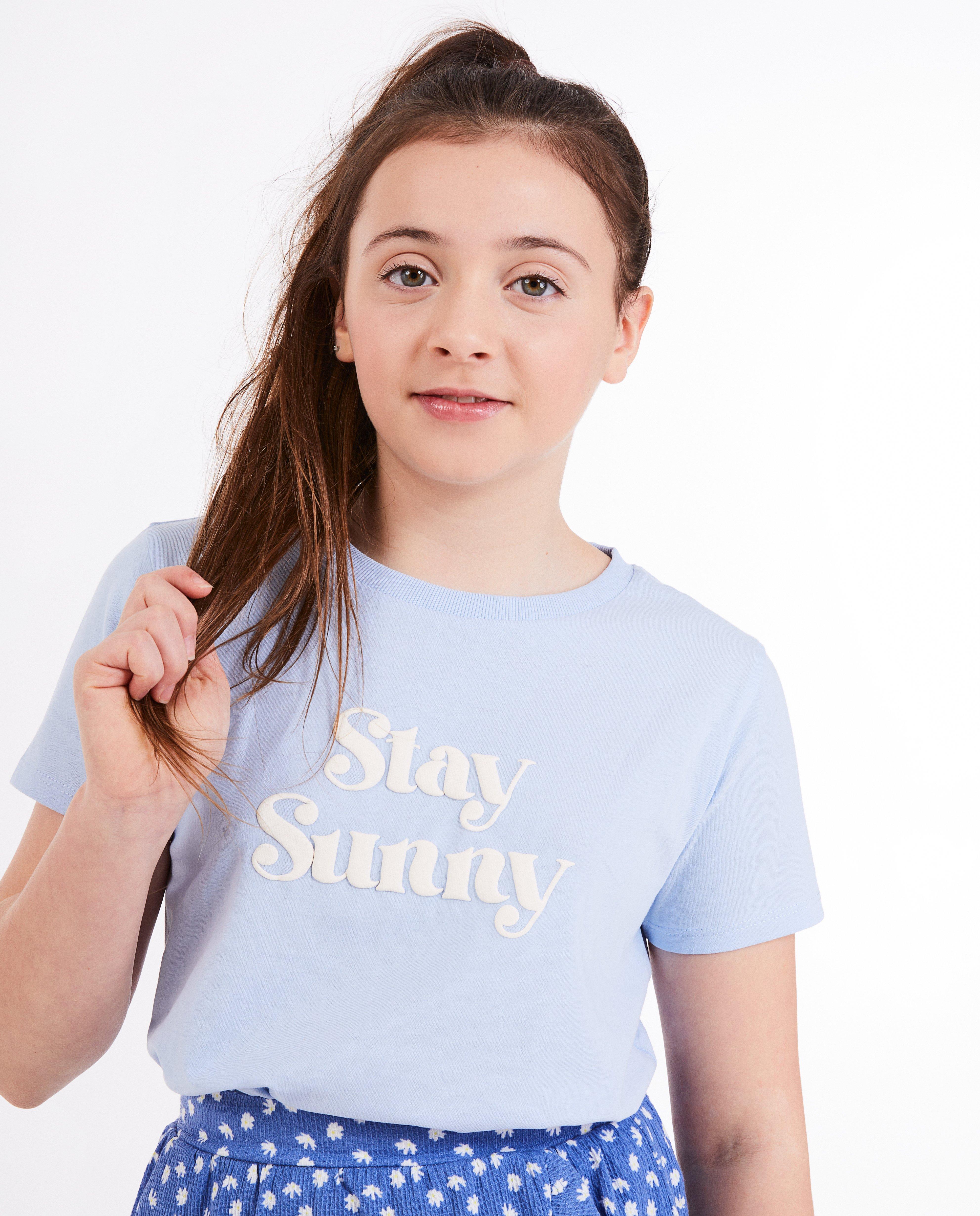 Tricou Besties cu inscripție albastru deschis