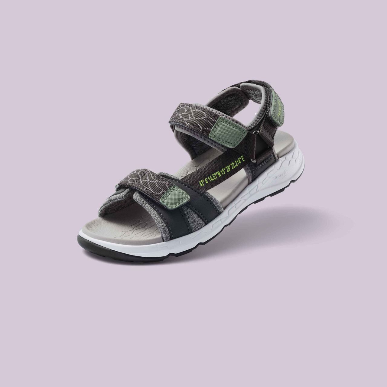 CRISS CROSS - Grau Sandale mit Klettverschluss