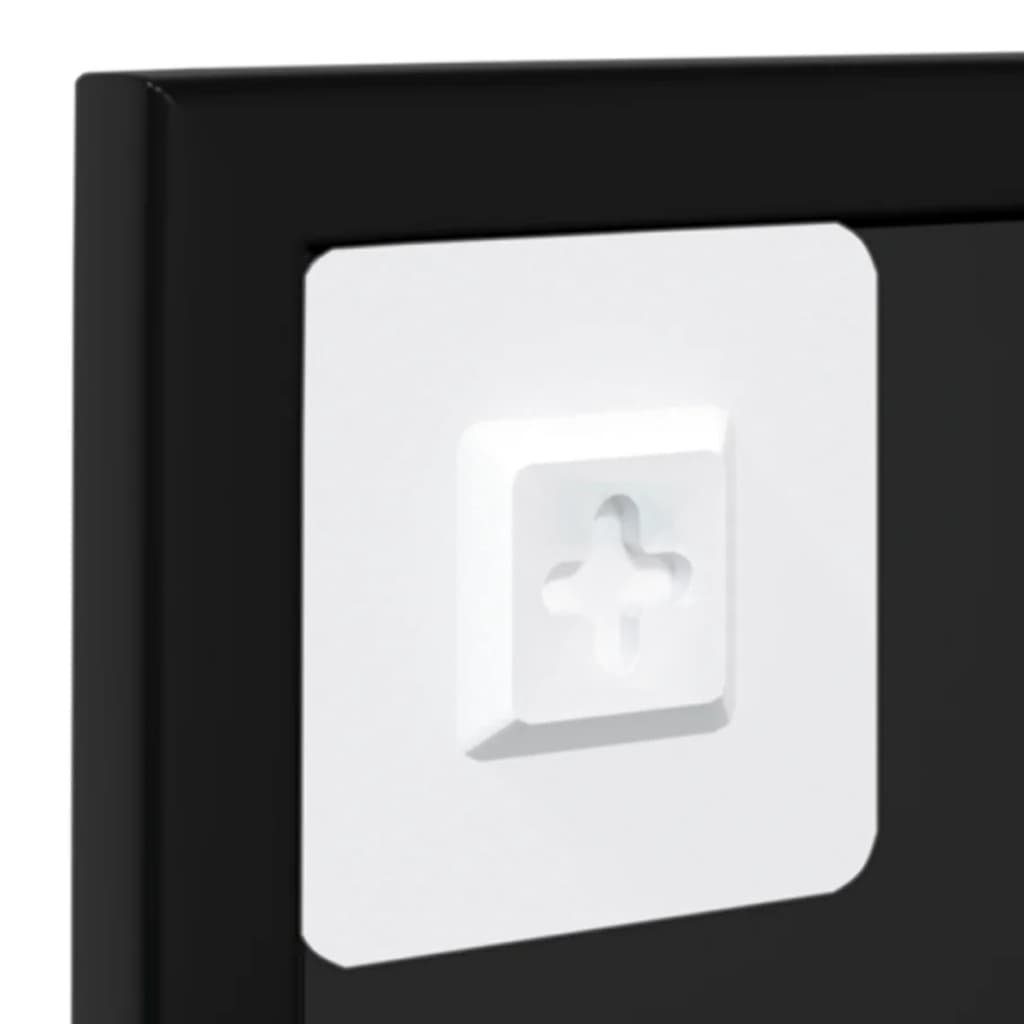 furnicato Wandspiegel Schwarz 100x60 cm Metall