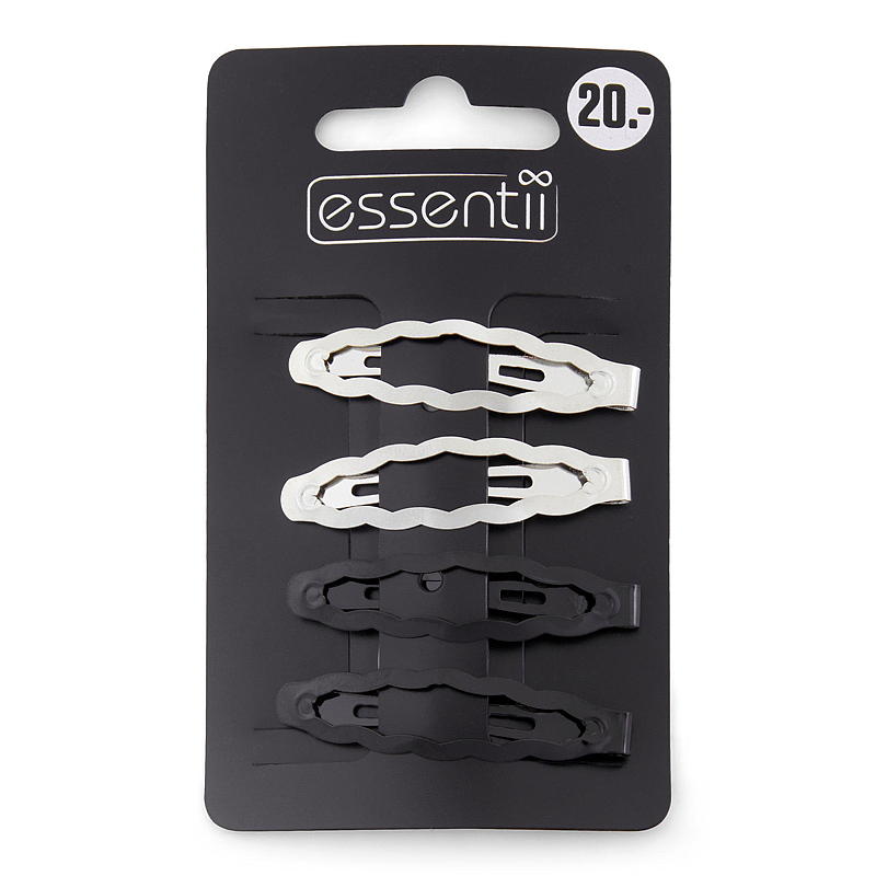 Essentii Hårspenne 4-pk metall klips