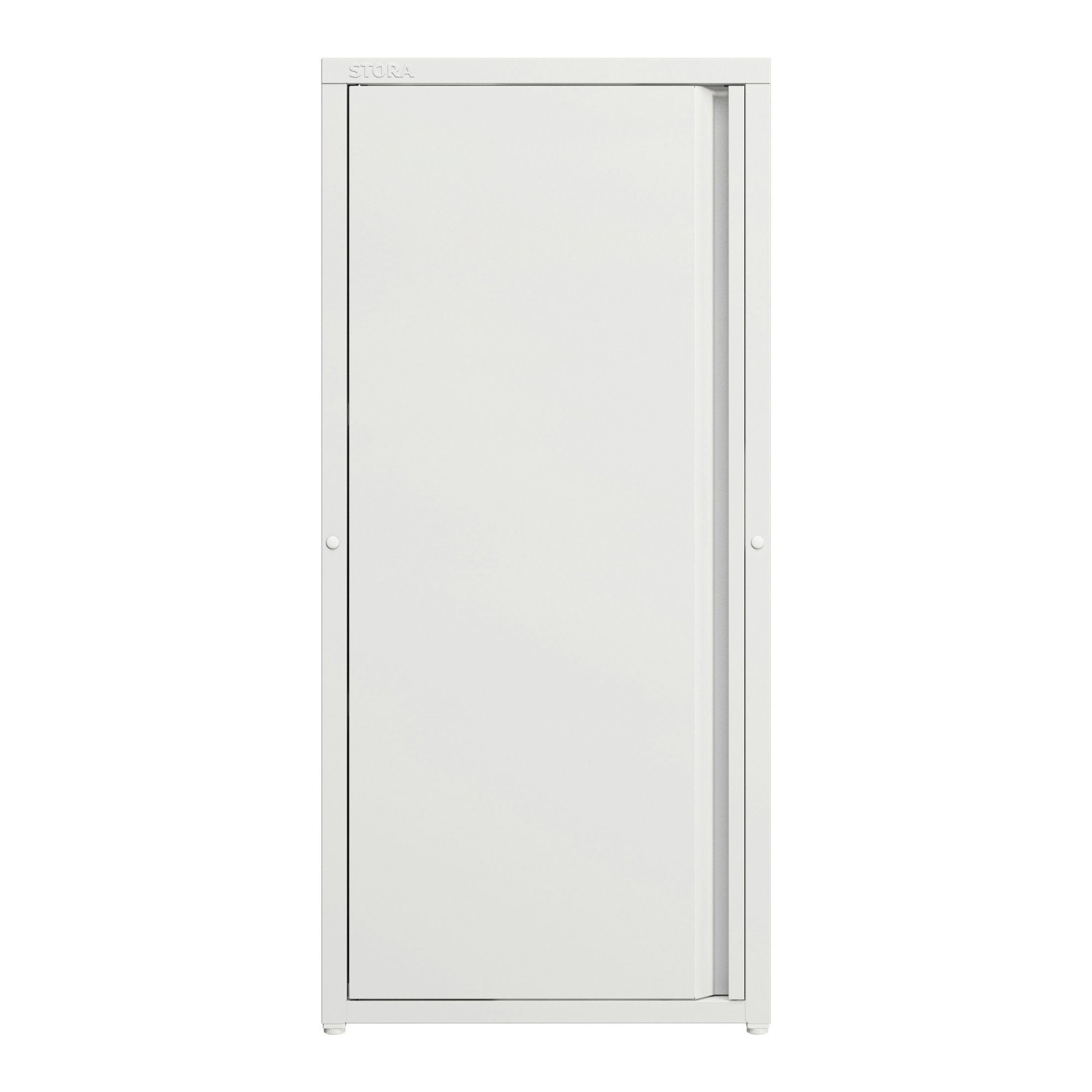 en.casa Mehrzweckschrank Burlöv mit 1 Tür und 2 Ablagen 88x40x35 cm Weiß