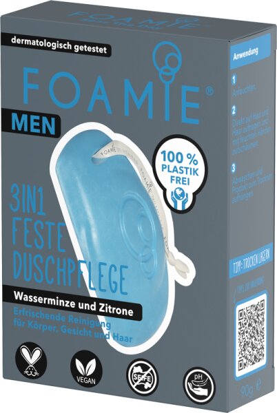 Foamie 3 in1 Feste Duschpflege Seas Of The Day Festes Duschgel