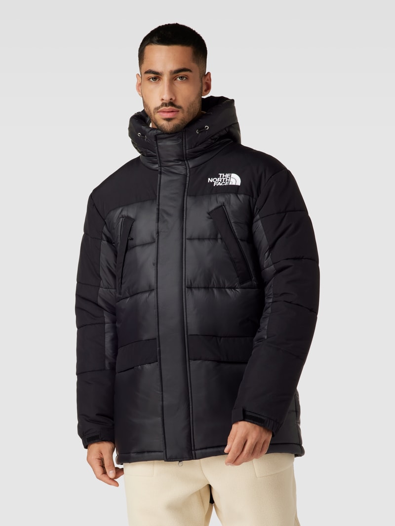 Steppjacke mit Label-Stitching Modell 'INSULATED' in schwarz