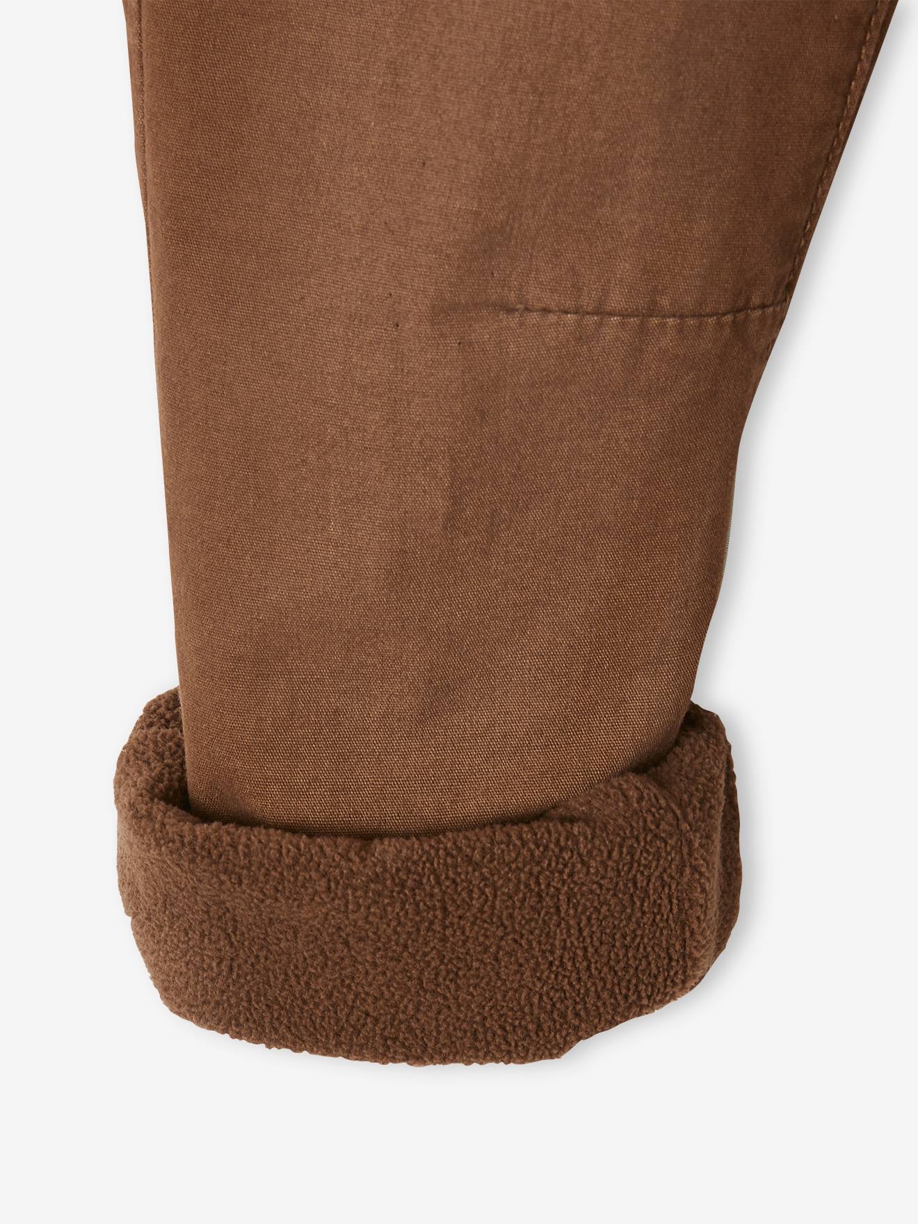 Pantalon style jogger doublé polaire garçon facile à enfiler encre