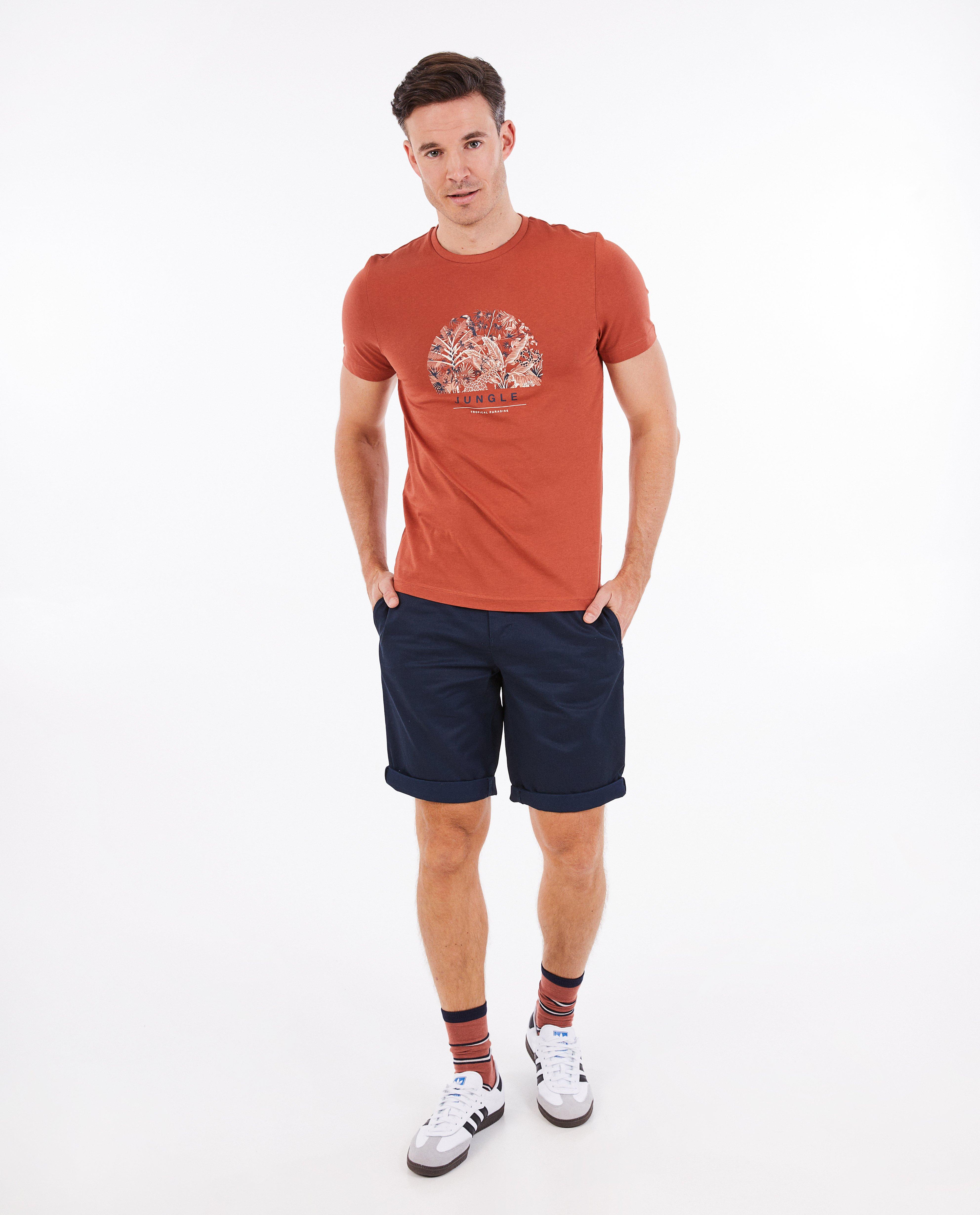Tricou Quarterback portocaliu din bumbac organic, teracotă pentru bărbați
