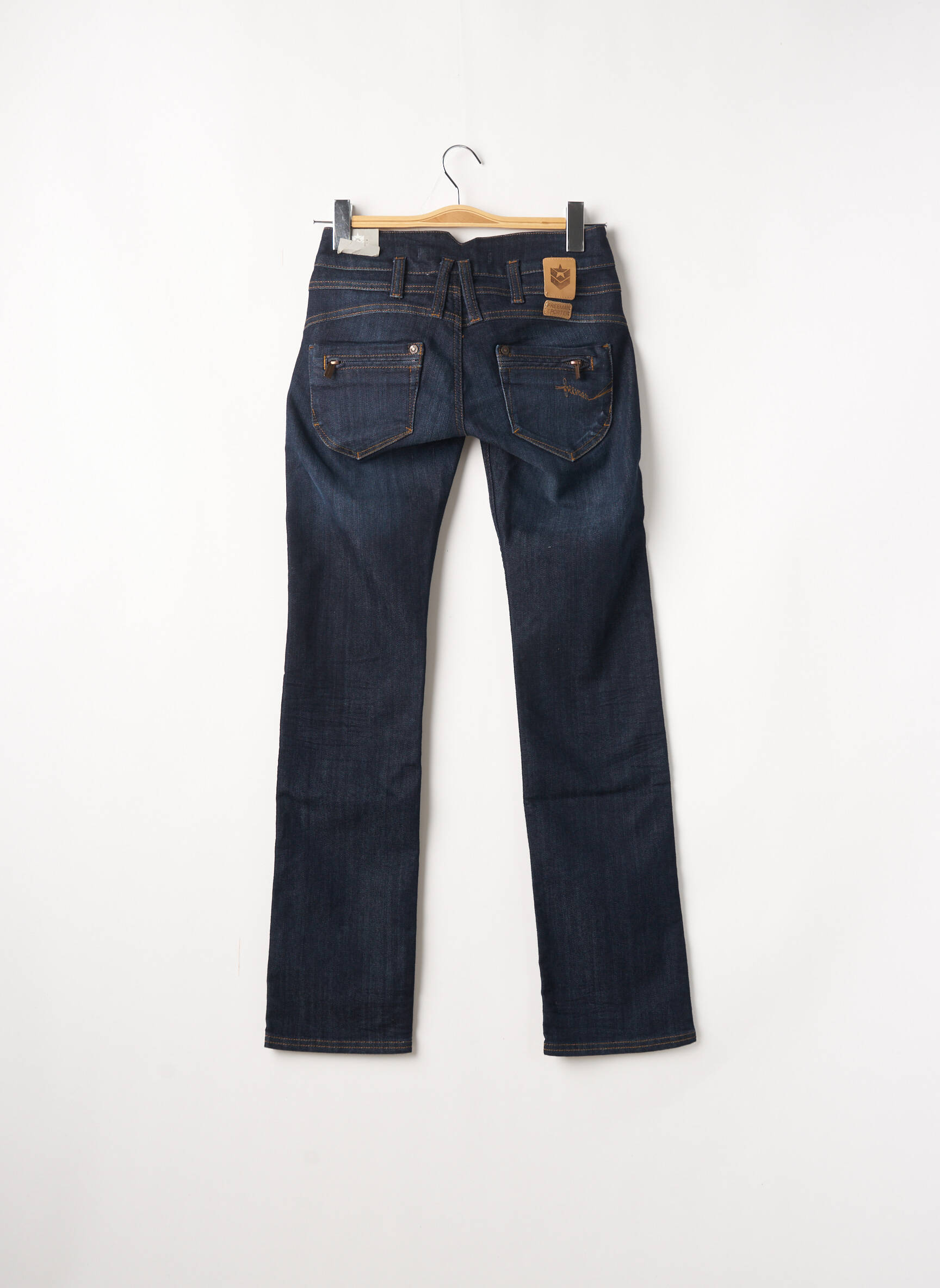 Freeman T Porter Jeans Coupe Droite Femme couleur bleu
