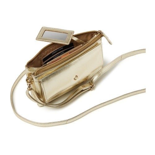 Kabelka dR Amsterdam Clutch metalická svetlozlatá