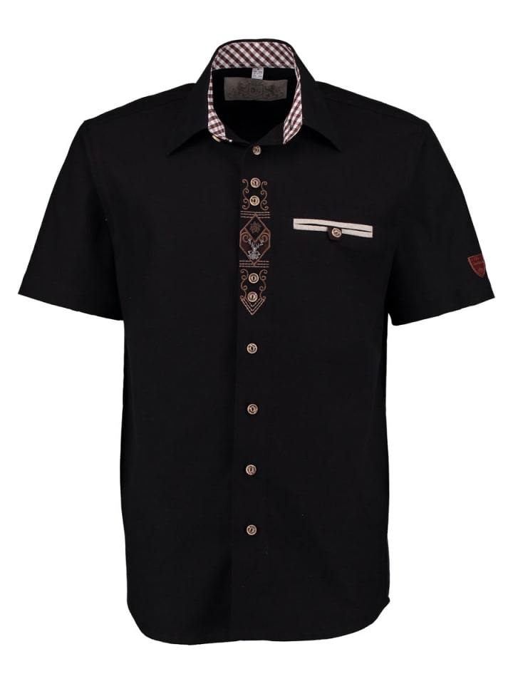 OS-Trachten Trachtenhemd Amima in schwarz günstig kaufen 35/36