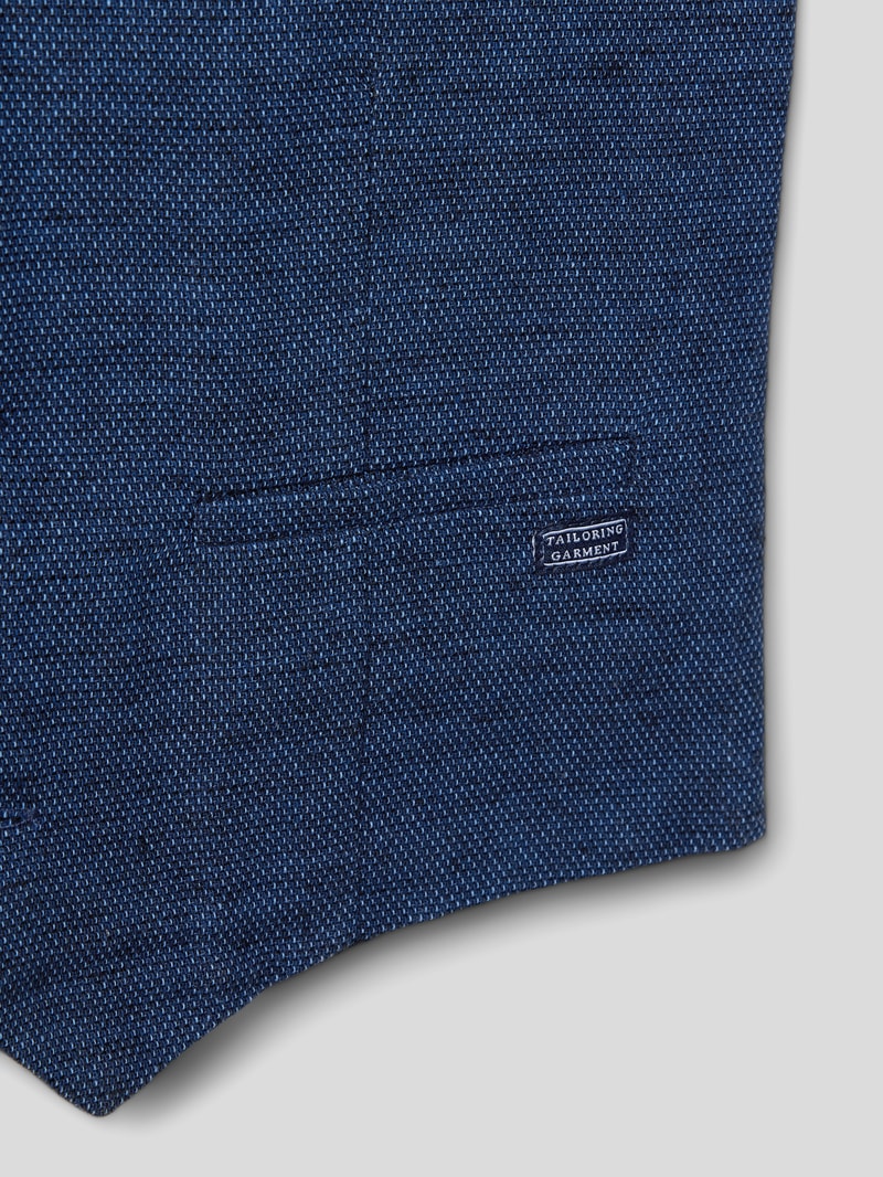 Weste mit Strukturmuster in marineblau
