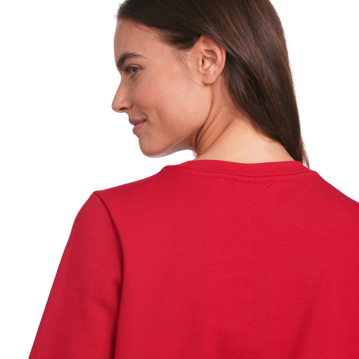 Damen Weihnachtssweatshirt mit Applikation rot