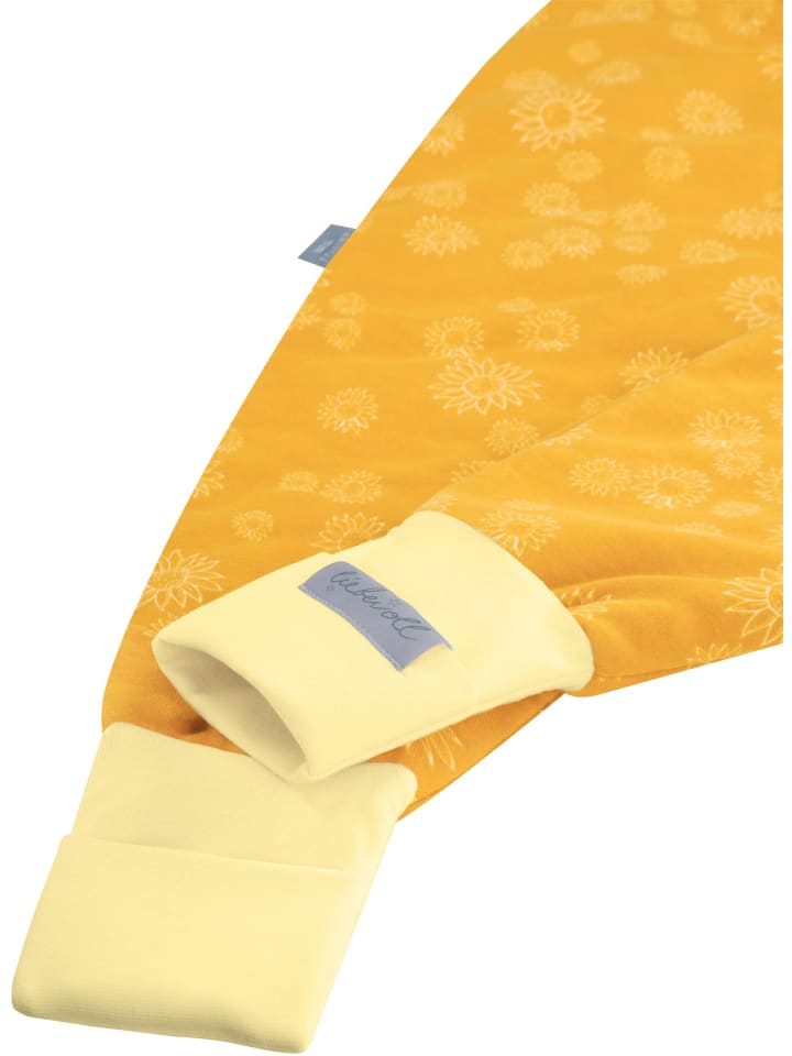 normani Baby Schlafsack mit Füßen aus Bio-Baumwolle Nanao in Gelb günstig kaufen