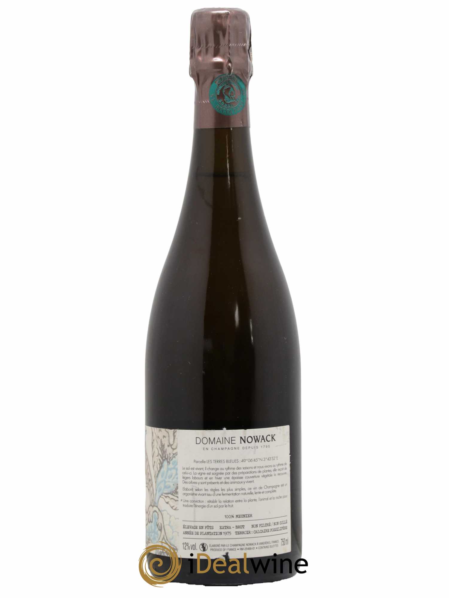 Champagne Les Terres Bleues Domaine Nowack  - Lot de 1 Bouteille
