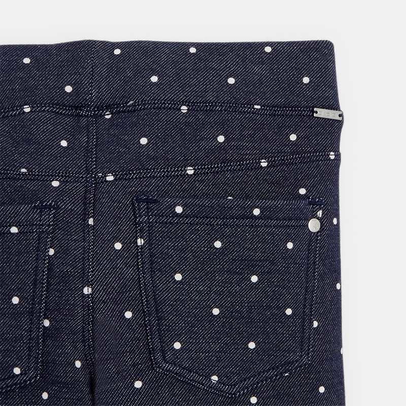 Jeggings chauds à pois blancs fille