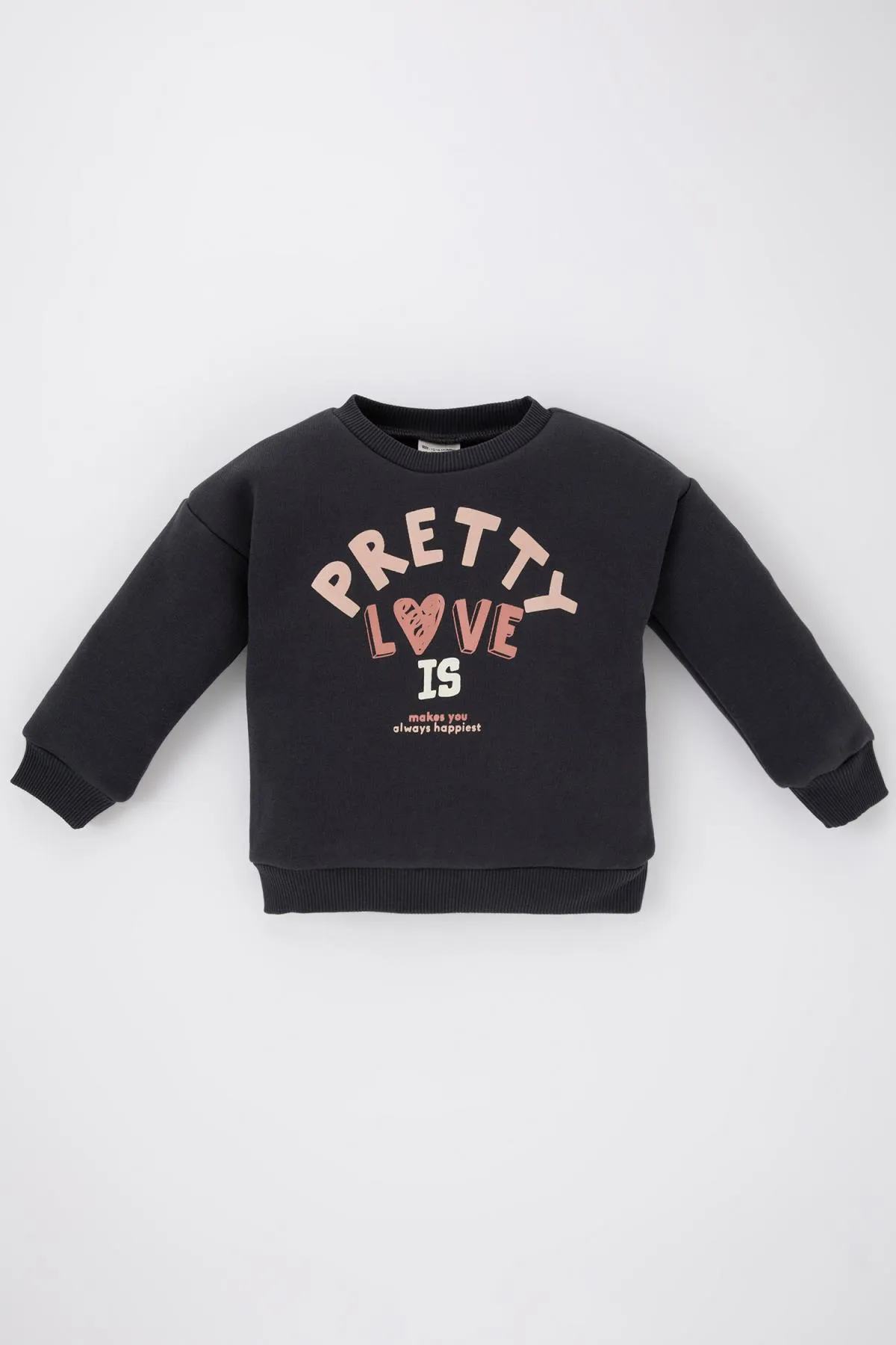 DeFacto  Bedrucktes, weiches, pelziges Innen-Sweatshirt mit Rundhalsausschnitt für Babys (Mädchen) A9929a523au