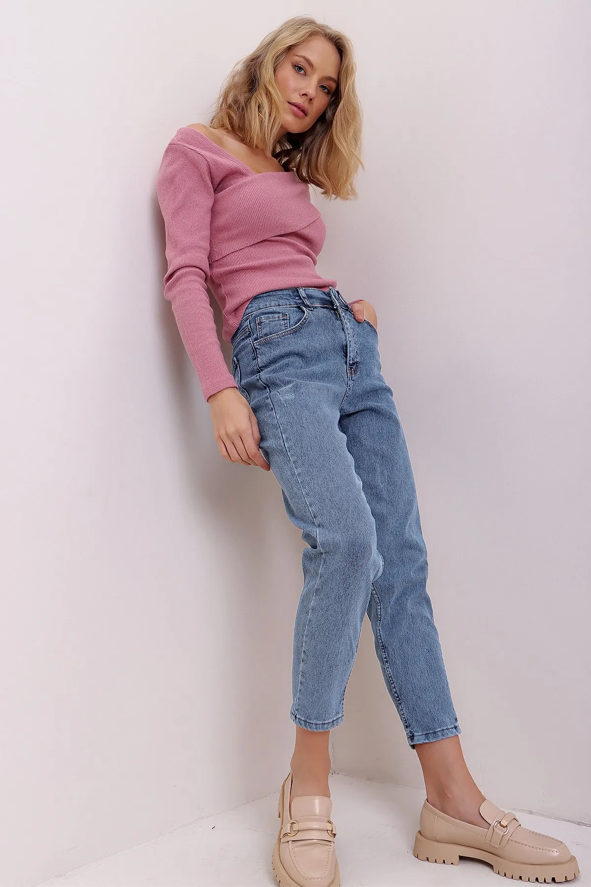 Trend Alaçatı Stili  Jeans - Dunkelblau - Mom
