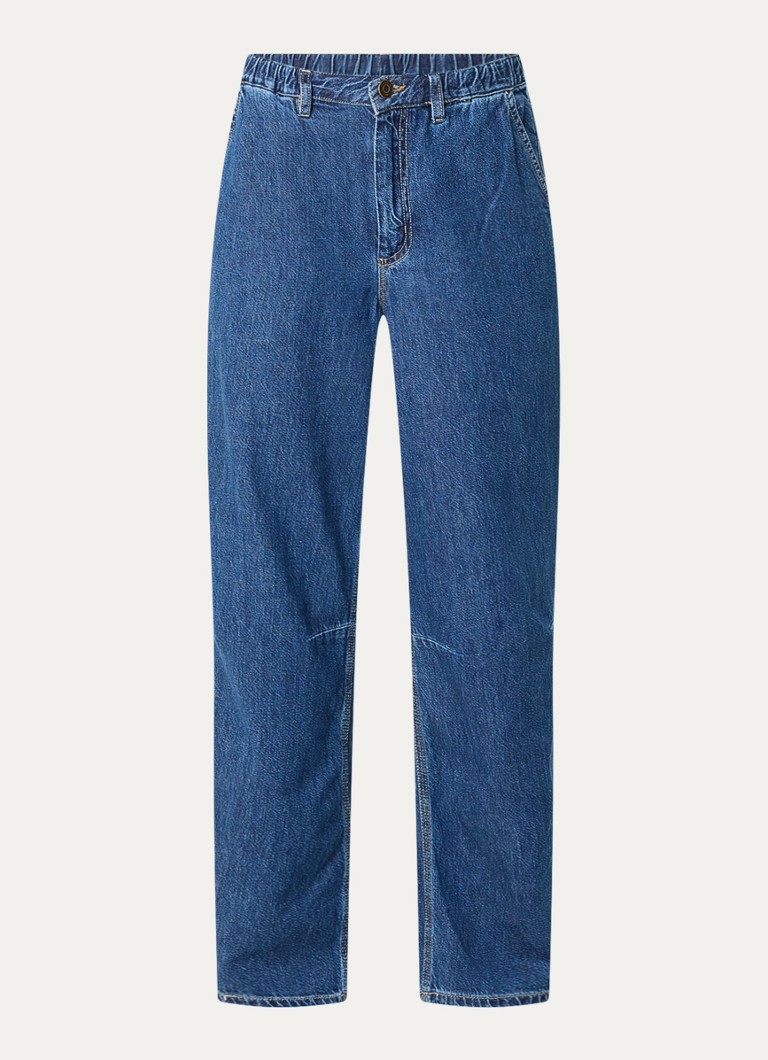 Calça jeans American Vintage Globey de cintura alta e modelagem solta, em mistura de algodão orgânico.