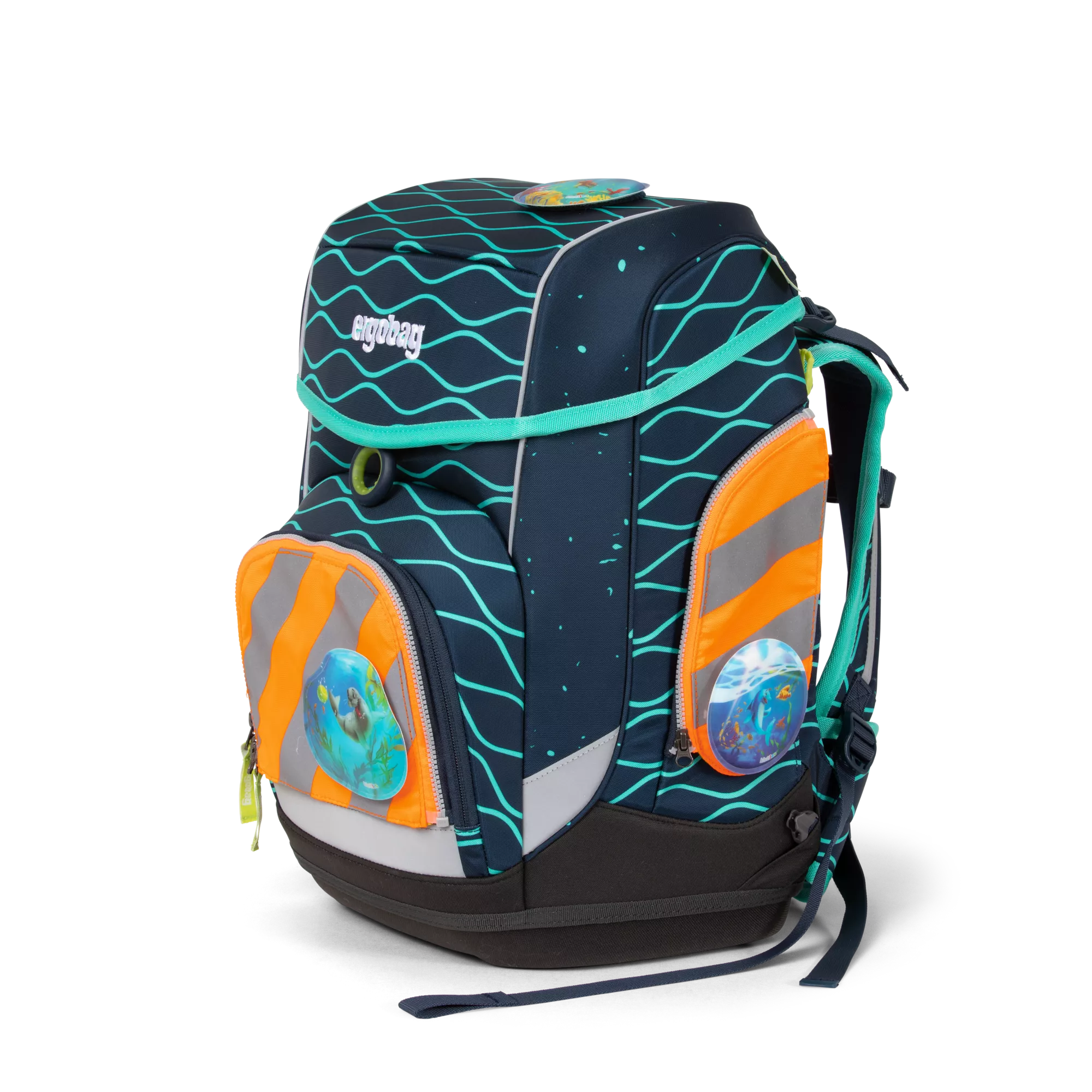 ergobag Zip-Set mit Reflektorstreifen Orange